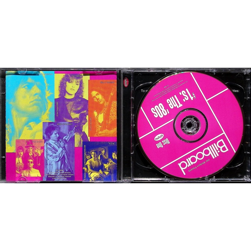 Rhino CD Billboard #1s: The '80s Pop Rock 2-Disc Compilation 2004 - Picture 4 of 5
